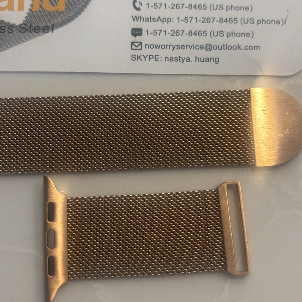 Smart Watch Band Rose Gold Stainless Steal - Picture 2 of 4